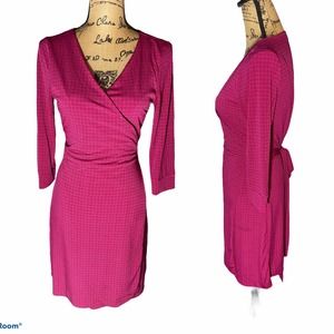 Forever 21 Wrap Dress Size S Pink Long Sleeve